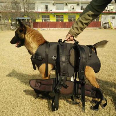 China Viable Back Dog Backpack K9 Dog Landing Backpack Dog Bite Suit for sale