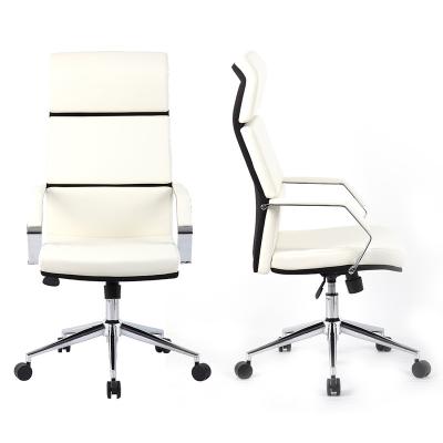 China ChaoYa Office Furniture Swivel Chair Cheap White White Leather Office Chair (Height) Adjustable Office Lounge Chair for sale