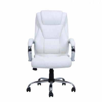 China Revolving Chaoya Executive Task Chair For Office High Back Swivel White Leather Office Chair for sale