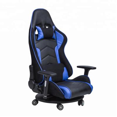 China (Height) ChaoYa Adjustable Gaming Racing Big And Tall Gaming Chair Swivel Office Chair Computer Chair Blue Color for sale