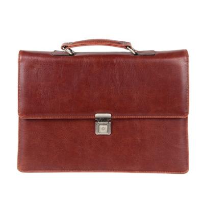 China Custom Genuine Leather Business Men's Fashion Briefcase for sale