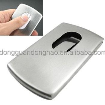 China Metal Stainless Steel Business Card Case Metal Credit ID Card Holder Case (Steel) for sale