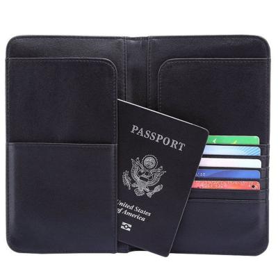 China Vintage Size Quality Family Travel Passport Wallet Traveler Documents Genuine Leather Passports Use Holder for sale