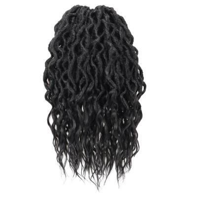 China Wholesale Popular Toceana Locs Wavy 20 Inches Curly Fake Hair Afro Curly Wig Men Extension Blonde Dreadlocks Crochet Hair for sale