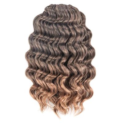 China Free Shipping Toyotress Curly Brazilian Deep Wave Virgin Hair Extensions Pre Stretched Surf Braiding Hair for sale