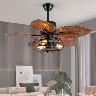 China Energy Saving Control Outdoor 42 Inch American Style 5 Blade Wood Ceiling Fan With Light for sale