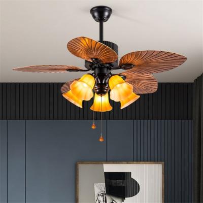 China Black Retro Energy Savings Chandelier Light Kids 42 Lights 220 Volt Bearing Price Brushless Ceiling Fan Light for sale