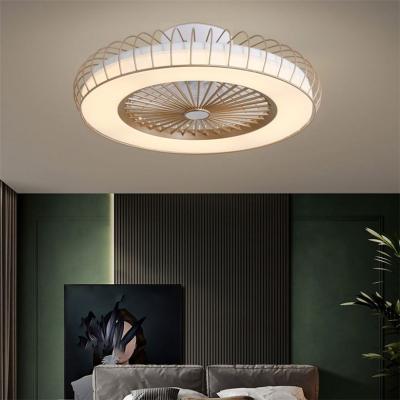 China Simple Rotating Led Energy Saving Warehouse Ceiling Fan Modern Home Light for sale