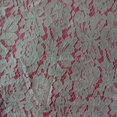 China Sustainable Marketable White Cotton / Nyon Lace Fabric With Rope for sale