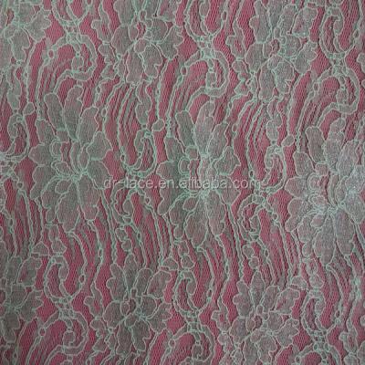 China Breathable Scalloped Edge Flower Design Lurex Quality Nylon Lace Fabric for sale