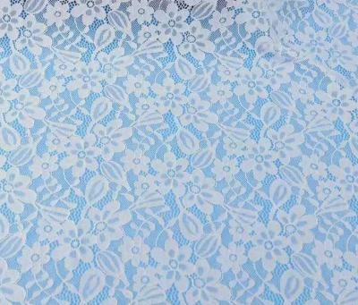 China Sustainable Recycle Yarn Elastic Nylon Spandex Knitted Lace Fabric for sale