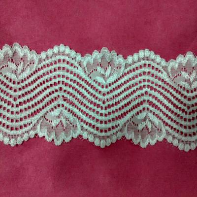 China 2021 Fashion Design Fancy Lace Trimming Stretch Stretch Lace Elastic Lace for sale