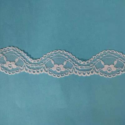 China 100% Nylon Stretch Ready Stretch Lace Trim Width 3.5-4.0 Non Ready Stock for sale