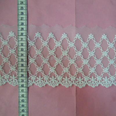 China Sustainable Nylon Cotton Alencon Lace Trim Cord Lace For Wedding Dress for sale