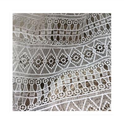 China Quality Anti-Static Crochet Lace Fabric Customized Embroidery Polyester Lace Fabric for sale