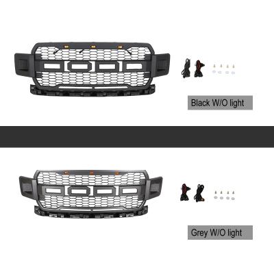 China Jiangsu Danyang Matte Black Front Mesh Style ABS Grill With LED Lights Fit For Ford F150 2018-2019 for sale