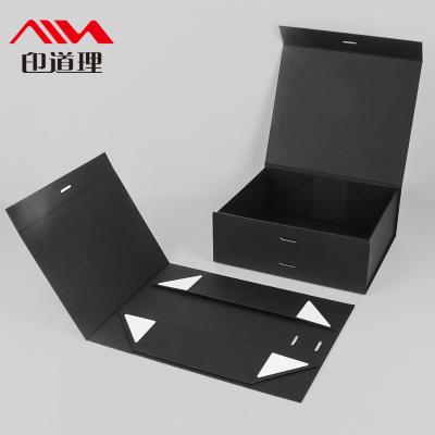 China Black Matte Rigid Book Shape Customization Recyclable Garment Folding Packaging Art Paper And Cardboard Magnetic Gift Box for sale