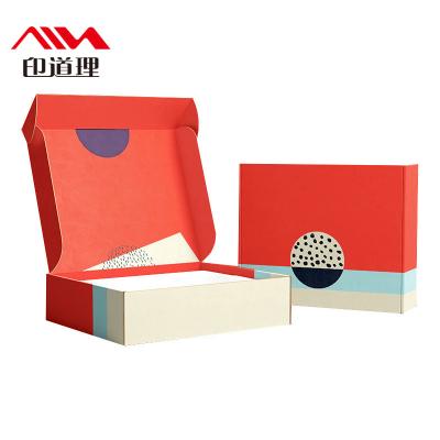 China Custom Logo Luxury Corrugated Cardboard Paper Ad Pink Color Packaging Box Recyclable for sale