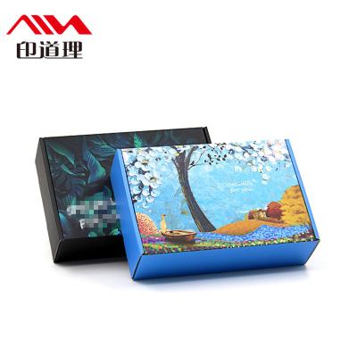 China Recyclable Wholesale Corrugated Shipping Logo Print Folding Corrugated Shipping Cardboard Box Lipack Cosmetics Clothing Gift Custom Paper Box for sale