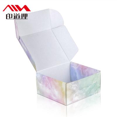 China Wholesale Recyclable Skin Care Beauty Tissue Packaging Ad Corrugated Paper Custom Logo Printed Eco Gift Delivery Packaging Shipping Box for sale