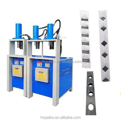 China Hydraulic Stainless Steel Iron Galvanized Steel Pipe Flattening and Hole Punching Machine for sale