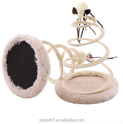 China New Stocked Rotating Plush Spring Cat Supplies Pet Toys For Cats Interactive for sale