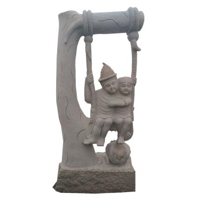 China Factory Supply Interesting Price Custom Swing Sculpture Kids Outdoor Statue for sale