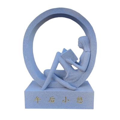 China Supply modern square granite manufacturers stone landscape campus abstract figures and statues for sale