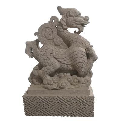 China Chinese Economic Custom Design Hand Carving Sculpture Four Animal God Great Beast for sale