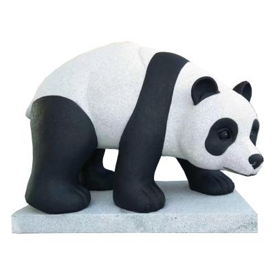 China Professional Granite Panda Garden Animal Statue Animal Sculpture Making Sculpture for sale