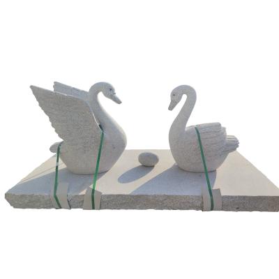 China Chinese New Product Hot Selling Granite Sculpture Swan Stone Animal Carving for sale