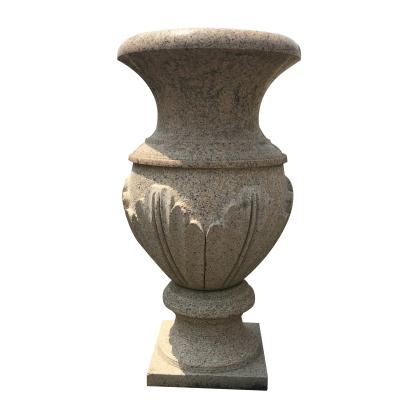 China EUROPEAN stone carving vases granite stone carving European flower pot landscape stone flower POTS ornaments for sale