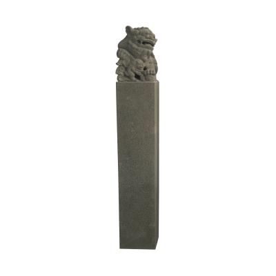 China Chinese lion-shaped chained horse column carved stone column for sale