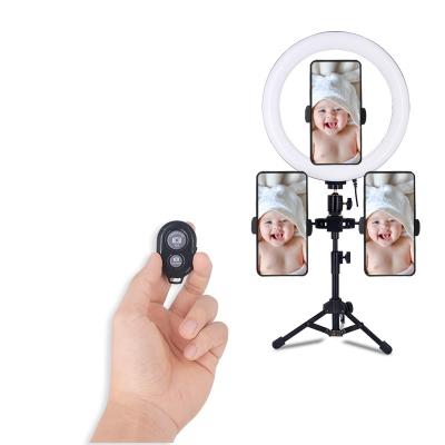 China PORTABLE LED 10 Inch Ring Light Mobile Phone Selfie Ring Light with Tripod Photography Lighting for sale