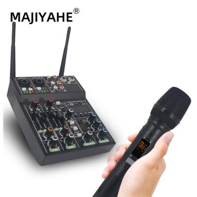 China Loud Feature Digital Mixer Console Audio With Wireless Microphone Audio Mixer For Livestreaming for sale