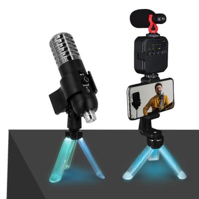 China PORTABLE Custom Factory RGB Desktop Phone Camera Tripod Tripod Microphone Stand for sale