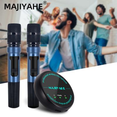 China Natural Sound Quality UHF Wireless Microphone Professional Professional For Karaoke Home Entertainment Safe Wireless Microphone System for sale