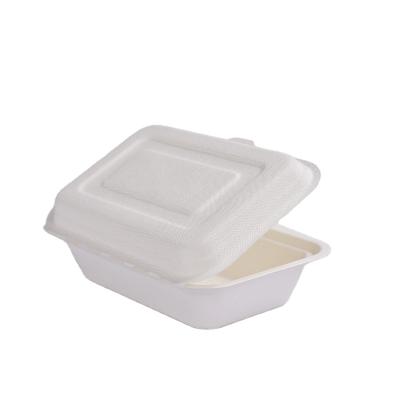 China Casual Wholesale Fashion Feature 450ml Sugarcane Bagasse Paper Clamshell for sale