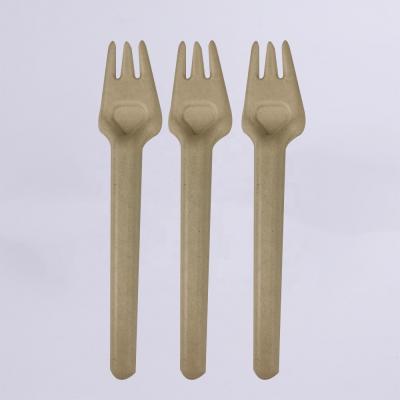 China For Food Eco-frinedly Compostable Biodegradable Bagasse Disposable Fork for sale