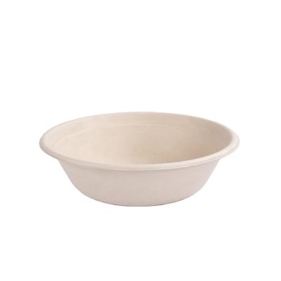 China 24 Ounce Disposable Disposable Biodegradable Tableware Sugarcane Bagasse Paper Pulp Salad Bowl for sale