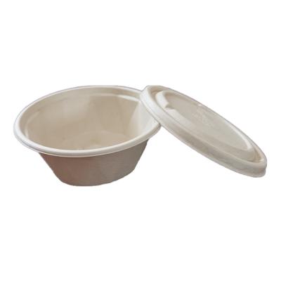 China 1000ml Sugarcane Bagasse Soup Bowl Disposable Biodegradable Takeaway Noodle Bowls for sale