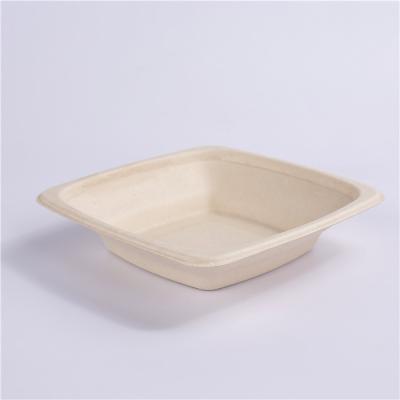 China Disposable Biodegradable / 32 Oz Salad Bowl 24 Square Bowl with Composable Lid 700 ml / 1000 ml Salad Bowl for sale