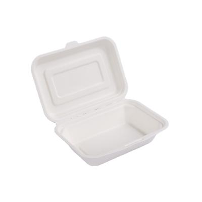 China Biodegradable& 600ml Sugarcane Bagasse Compostable Biodegradable Disposable Food Container for sale