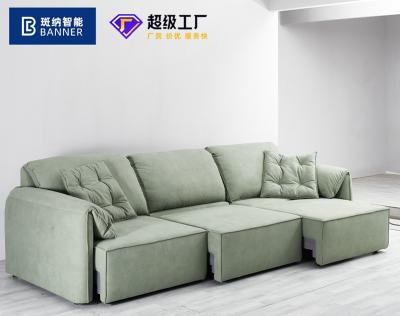 China BN Technology Velvet Sofa Electric Recliner Nordic Italian Living Room Elephant Ear Extension Functional Sofa for sale