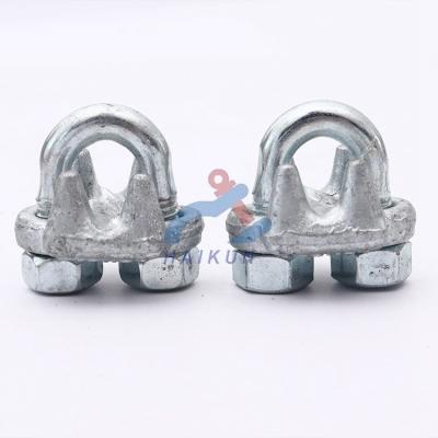 China Repairing High Quality Haikun Electrical Galvanized Wire Rope Cast DIN 1142 Wire Rope Clip for sale