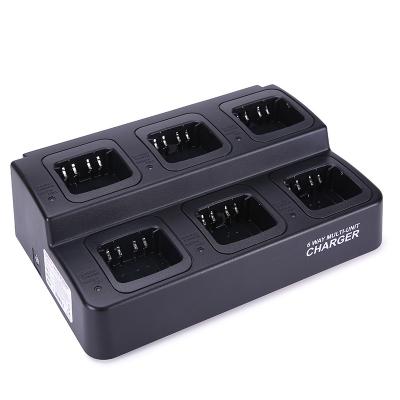 China Standard Battery Customizable  Replaceable slot type 6 way multi unit charger for walkie talkie battery Intelligent six way charging for sale