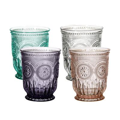 China Samlife Custom Unique Vintage Novelty High Luxury Colored Ball Glass Drinking Glasses for sale