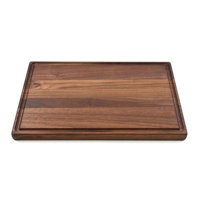 China Viable Customizable Kitchen Vegetable Cut Around Walnut Rectangular Personalized Cutting Board for sale