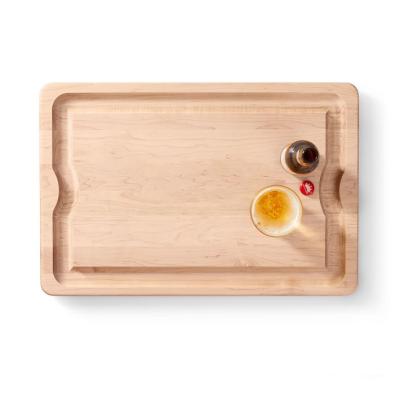 China Customized Sustainable Multiple Wooden Butcher Block Cutting Board BBQ Natural Cutting Board for sale