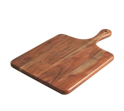 China Widely Used Chinese Shende Acacia Wood Cheese Prep Board Platform Board With Handle for sale